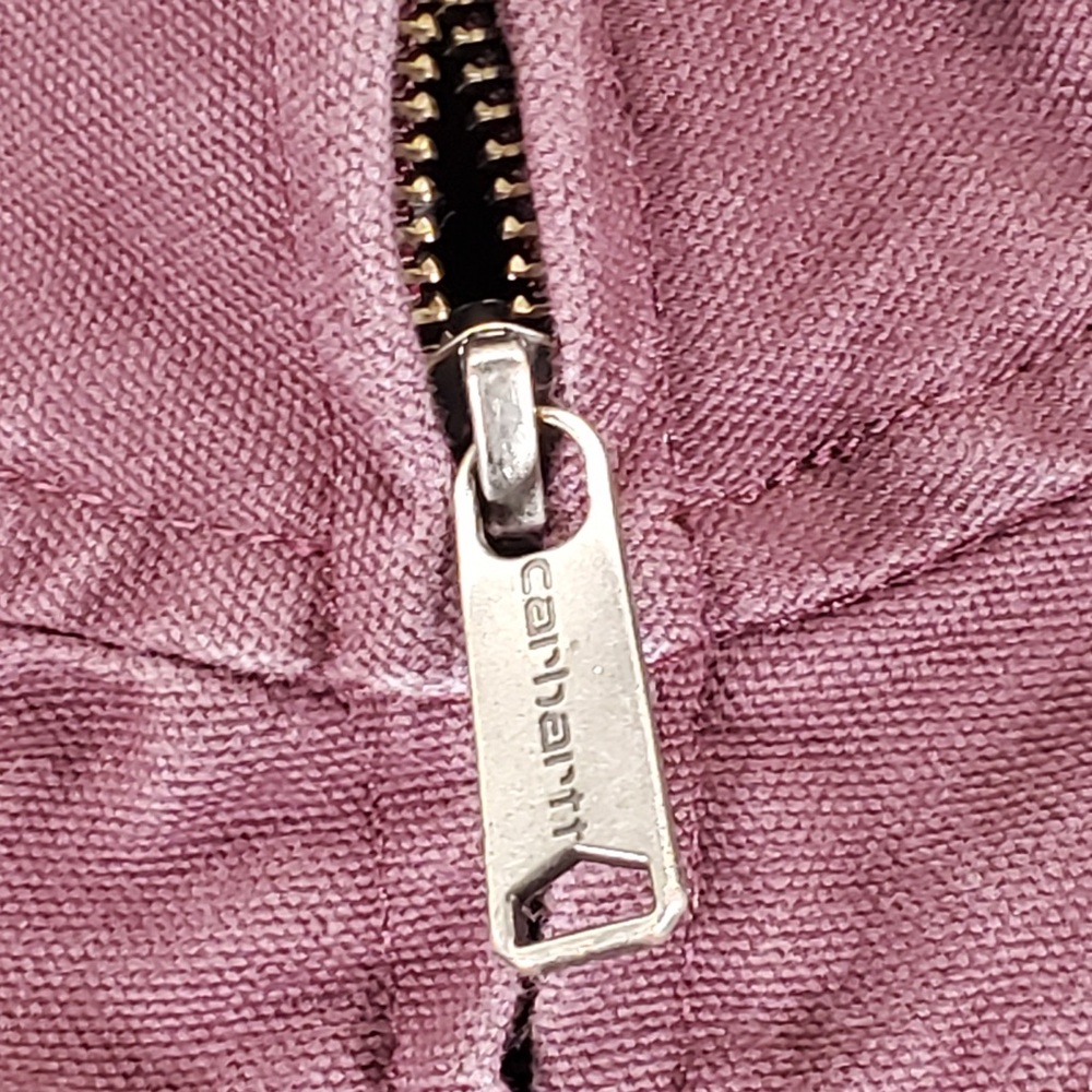 Carhartt Vest Womens Small Burgundy Red Duck Canvas 104224 V26 Sherpa Lined Work - Picture 4 of 10